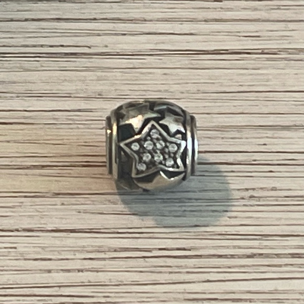 Retired Brighton Silver Stars 4th of July American Bead Spacer NWOT